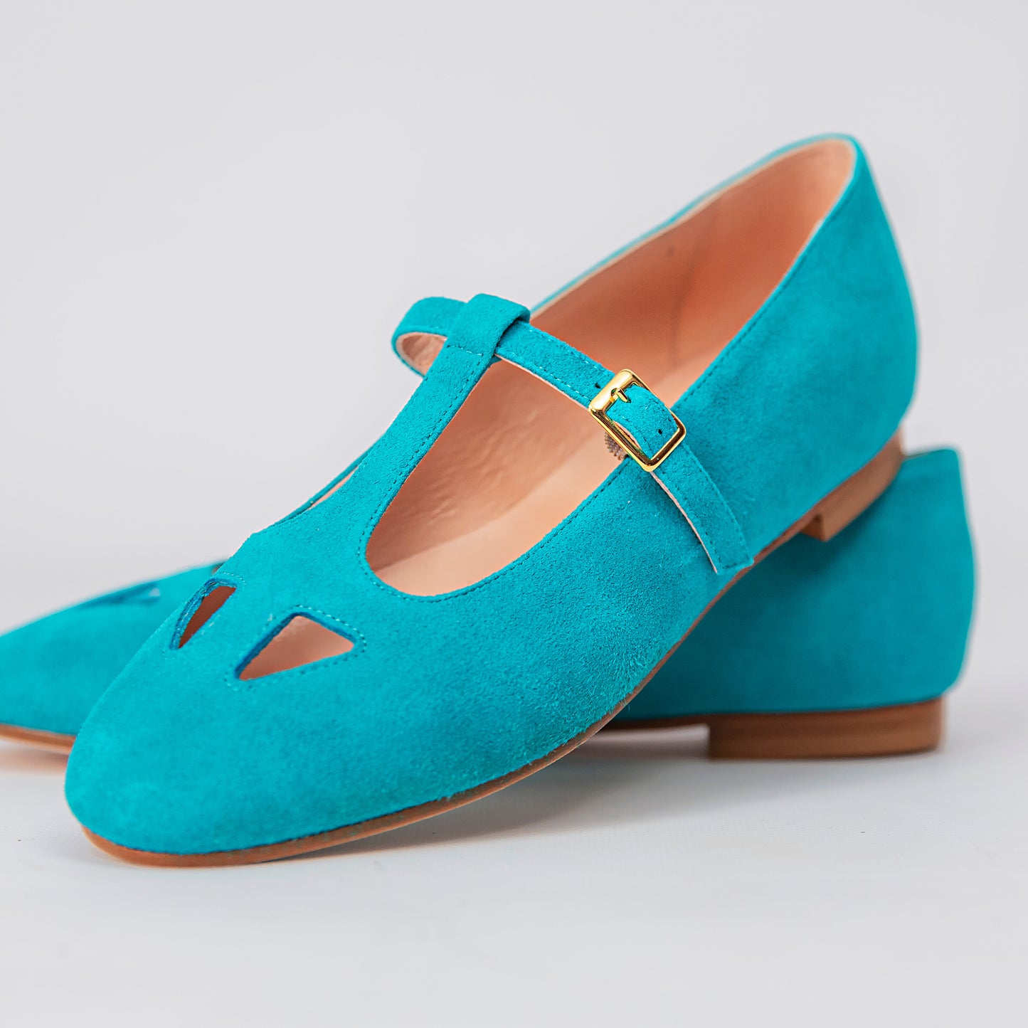 Leopoldina suede turchese