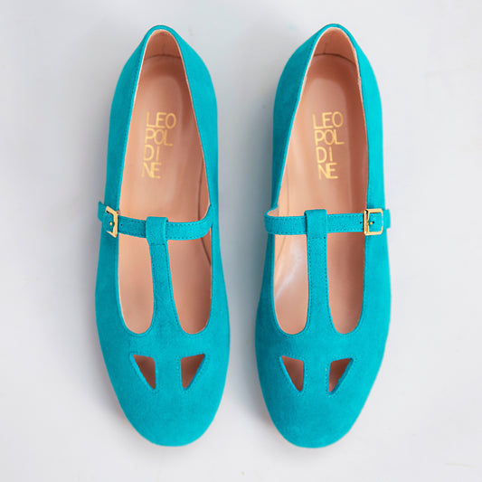 Leopoldina suede turchese