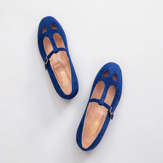 Leopoldina suede blu